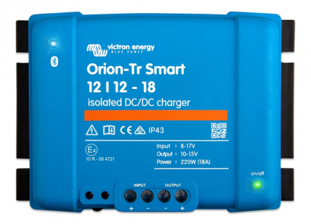 Victron Orion-Tr Smart DC-DC-laddare, 12V in 12V ut, isolerad 18A i gruppen Billjud / Tillbehör / Batteriladdare hos BRL Electronics (421VOTR121218I)