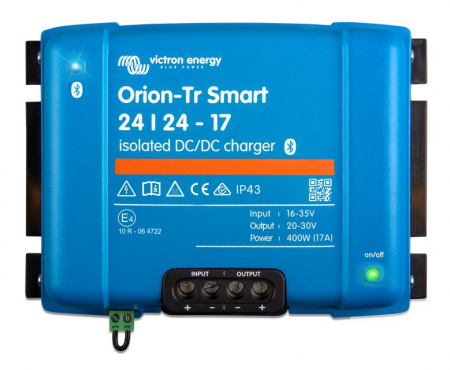 Victron Orion-Tr Smart DC-DC-laddare, 24V in 24V ut, isolerad 17A i gruppen Billjud / Tillbehör / Batteriladdare hos BRL Electronics (421VOTR242417I)