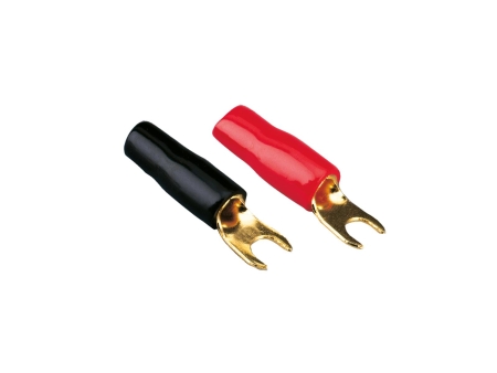 Spade-kontakter 10mm², 2 röd/2 svart i gruppen Billjud / Tillbehör / Kabelskor hos BRL Electronics (70030441001)