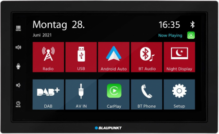 Blaupunkt Oslo 600 DAB, bilstereo med trådlös CarPlay/Android Auto i gruppen Billjud / Bilstereo / Dubbeldin hos BRL Electronics (873OSLO600DAB)