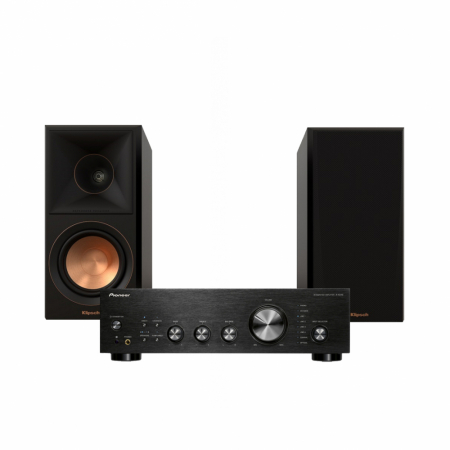 Pioneer A-40AE & Klipsch RP-500M II stereopaket, svart i gruppen Paketlösningar / Paket för hemmet / Stereopaket hos BRL Electronics (SETA40AEPKT1)