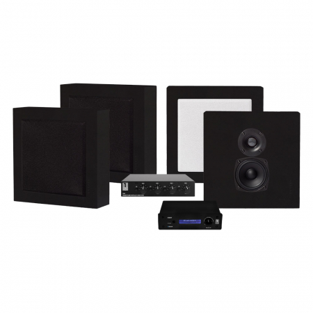 System One A50BT, SC4B & 2 par mattsvarta DLS Flatbox Mini i gruppen Paketlösningar / Paket för hemmet / Multiroompaket hos BRL Electronics (SETFLATBOXMINIPKT2)