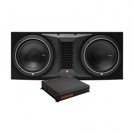 Rockford Fosgate P1-2X10 & GAS MAD A2-1200.1DFL, baspaket i gruppen Paketlösningar / Paket för bilen / Baspaket hos BRL Electronics (SETP12X10PKT2)