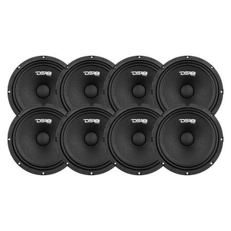 8-pack DS18 PRO-GM8.4, 8 tums midbas i gruppen Paketlösningar / Paket för bilen / SPL Högtalarpaket hos BRL Electronics (SETPROGM84X8)