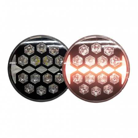 2-pack NIZLED R140DRL, 9 tum / 22 cm extraljus med DRL, 140W i gruppen Billjud / LED-Belysning / LED-lampor / Extraljus hos BRL Electronics (SETR140DRLX2)