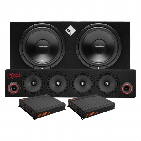 Rockford Fosgate R2-2X12 med SPL64, raggarpaket i gruppen Nyheter hos BRL Electronics (SETR22X12PKT9)