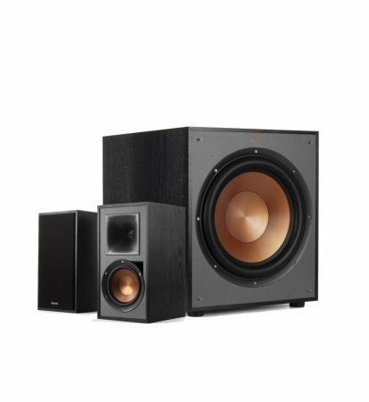 Klipsch R-51PM & Klipsch R-120SW 2.1 högtalarpaket, svart i gruppen Paketlösningar / Paket för hemmet / Högtalarpaket hem hos BRL Electronics (SETR51PMPKT3)