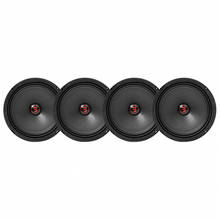 4-pack Bass Habit Rebel SR165M, 6.5 tums midbasar i gruppen Paketlösningar / Paket för bilen / SPL Högtalarpaket hos BRL Electronics (SETSR165MX4)