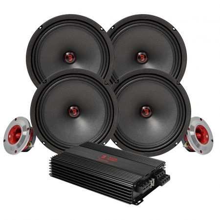 Bass Habit Rebel SR200M med SR25T & RA800W, SPL-paket medium i gruppen Paketlösningar / Paket för bilen / SPL Högtalarpaket hos BRL Electronics (SETSR200PKT1)