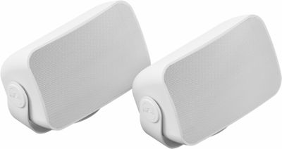 Vita utomhushögtalare från Sonos och Sonance, par