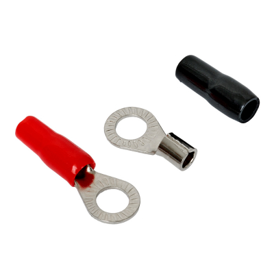 Auto-Connect röd och svart ringkabelsko M8, 10 mm²