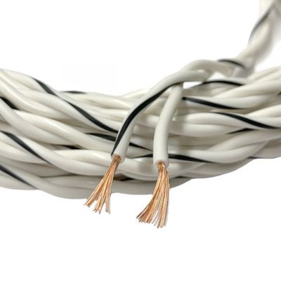 Auto-Connect tvinnad högtalarkabel 2x1.0mm² vit, lösmeter