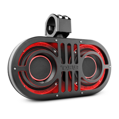 DS18 JVOCE, 2x6.5 tums vädertålig soundbar med LED