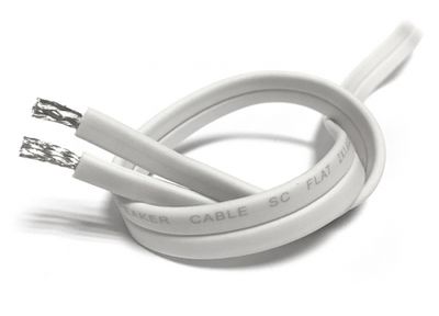 System One FLAT högtalarkabel 2x1.6mm2 vit, lösmeter