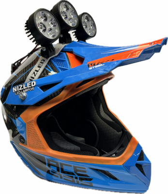 NIZLED LED-hjälmkit elit med 3x40w utan fläkt kallvit gen3, 3XE40 (120w med 10% mer ljus) utan batteri