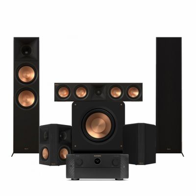 Marantz Cinema 40 & Klipsch Reference RP-8000F II 5.1 hemmabiopaket, svart