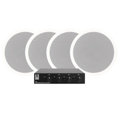 2 par DLS IC611, 6.5” inbyggnadshögtalare & System One SC4B