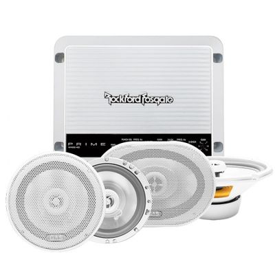 2par GAS Marine-högtalare & Rockford Fosgate M400-4D Marinförstärkare