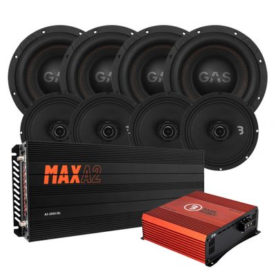 GAS MAX S1-8D1 med Bass Habit SE200CX, SPL helhetspaket till jänkare