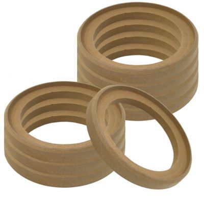 8-pack försänkta MDF-ringar, 6.5 tum