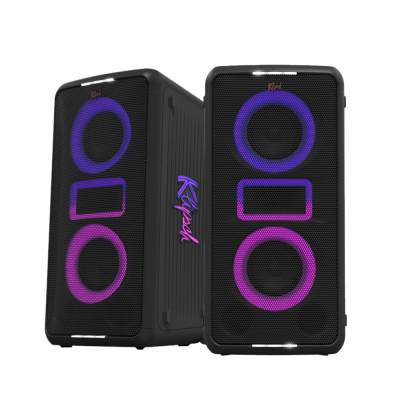 2-pack Klipsch Miami, partyhögtalare med mikrofon & Bluetooth