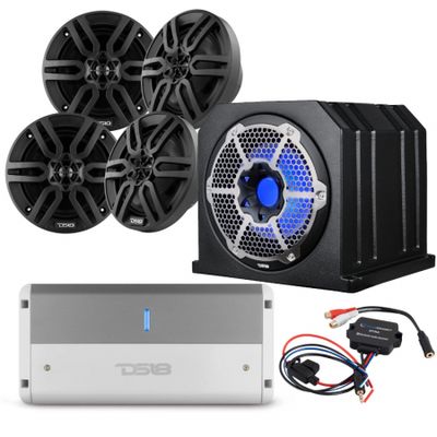 DS18 NXL-10SUBLD & MP6, svart marint helhetspaket