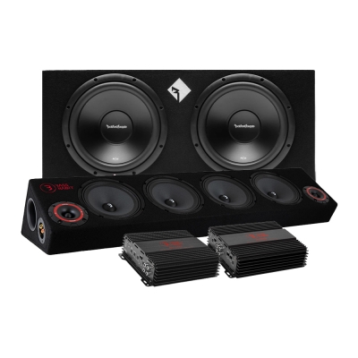 Rockford Fosgate R2-2X12 raggarpaket med Bass Habit SPL64