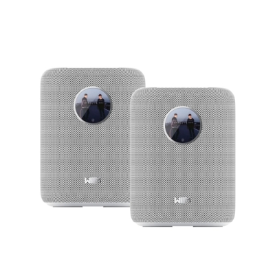 2-pack WiiM Sound smart högtalare med skärm, vit